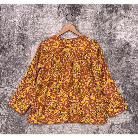 Vanessa Bruno Top 36 / US 2 - 4 Womens Floral Pop Over Blouse - Picture 4 of 9